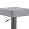 Armen Living Kaylee Adjustable Height Swivel Gray Faux Leather and Black Metal Backless Bar Stool LCKLSWBAMBGR - alternate 7